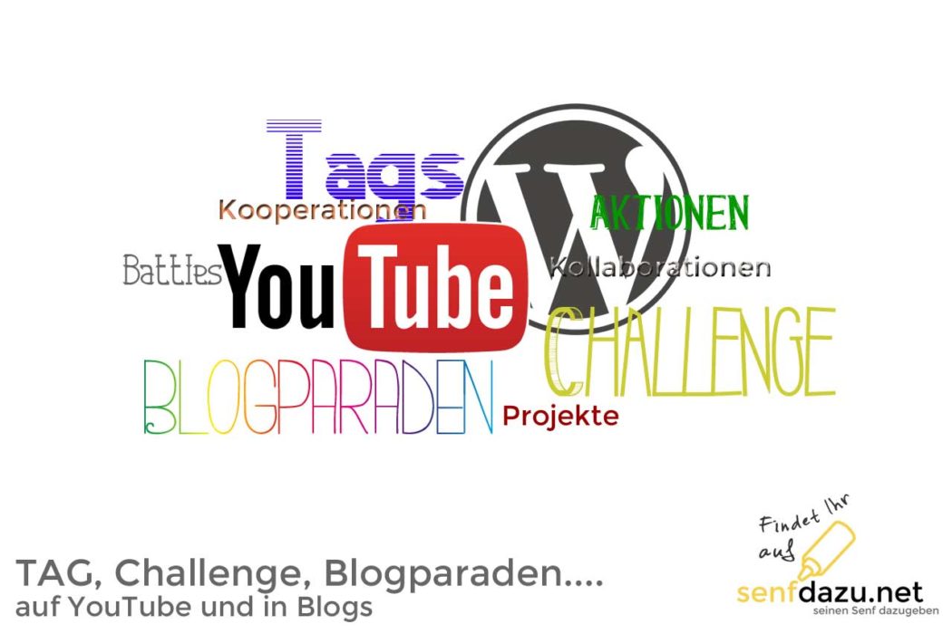 Titelbild TAGs Challenge Blogparade auf Youtube und in Blogs