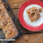 Birnen Walnuss Kuchen mit Zimt-Sirup - Rezept