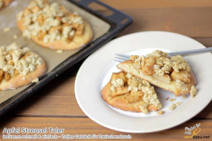 Schnelle Apfel Streusel Taler - Apfel Gebäck Rezept - senfdazu.net