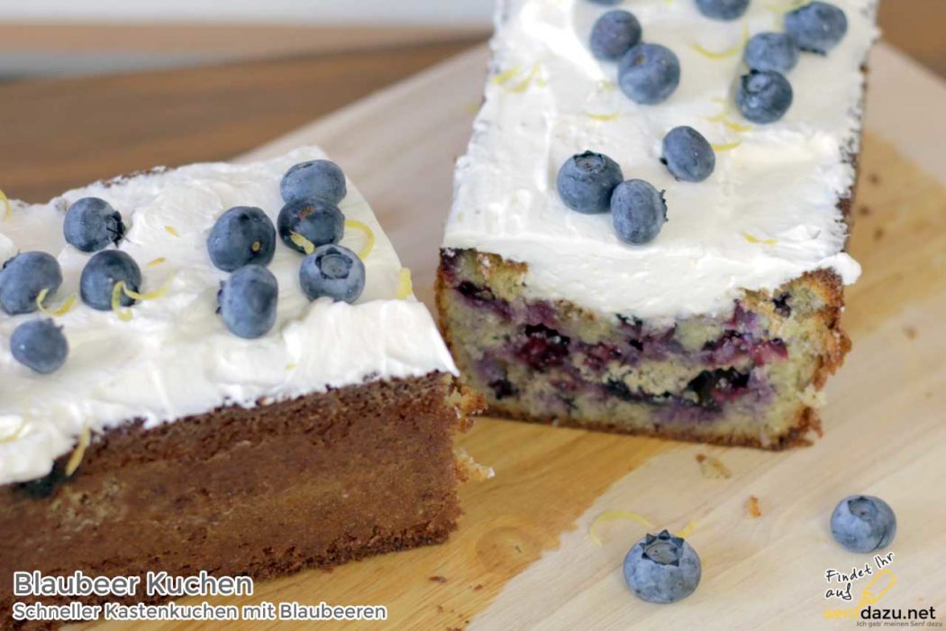Blaubeerkuchen – Rezept – Kastenkuchen mit Blaubeeren