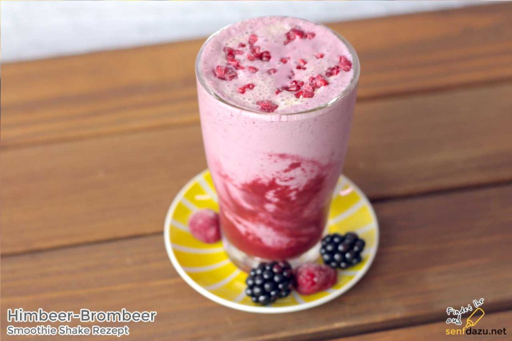 Himbeer Brombeer Smoothie Shake Rezept - senfdazu.net