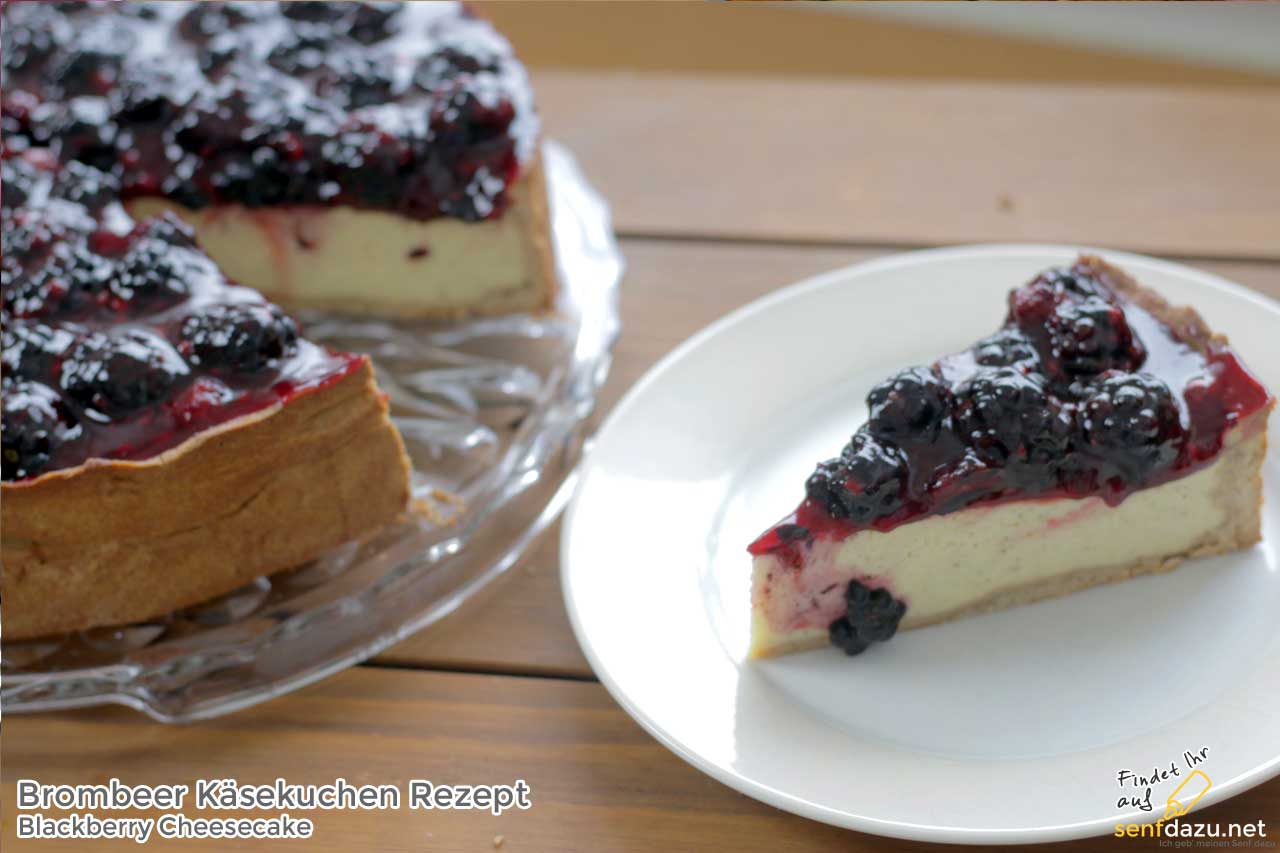 Brombeer Käsekuchen Rezept - Käsekuchen mit frischen Brombeeren