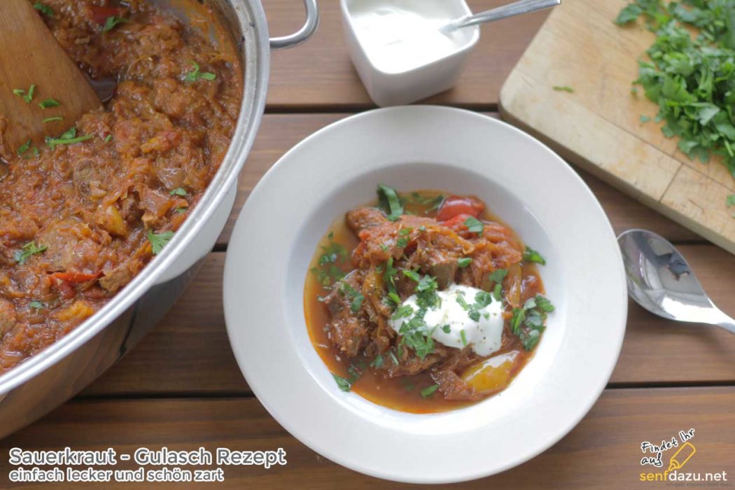 Sauerkraut Gulasch Rezept – einfach geschmort und lecker zart