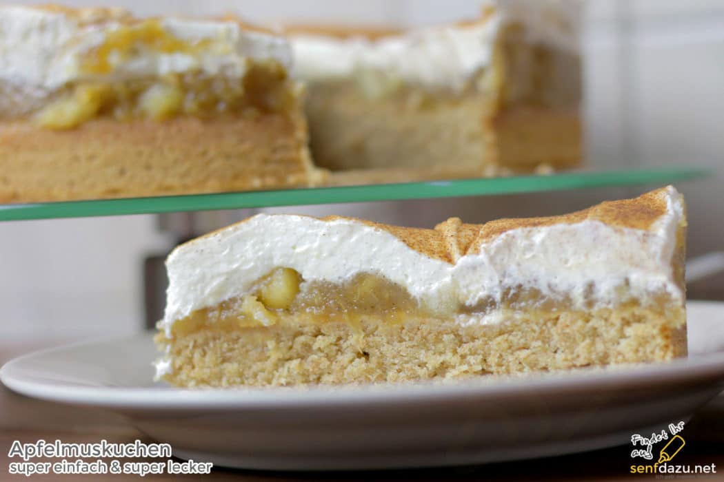 Apfelmuskuchen Rezept – Saftiger Kuchen mit Apfelmus
