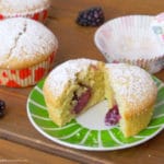 Brombeer Marzipan Muffins