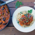 Auberginen Tomatensauce mit Spaghetti